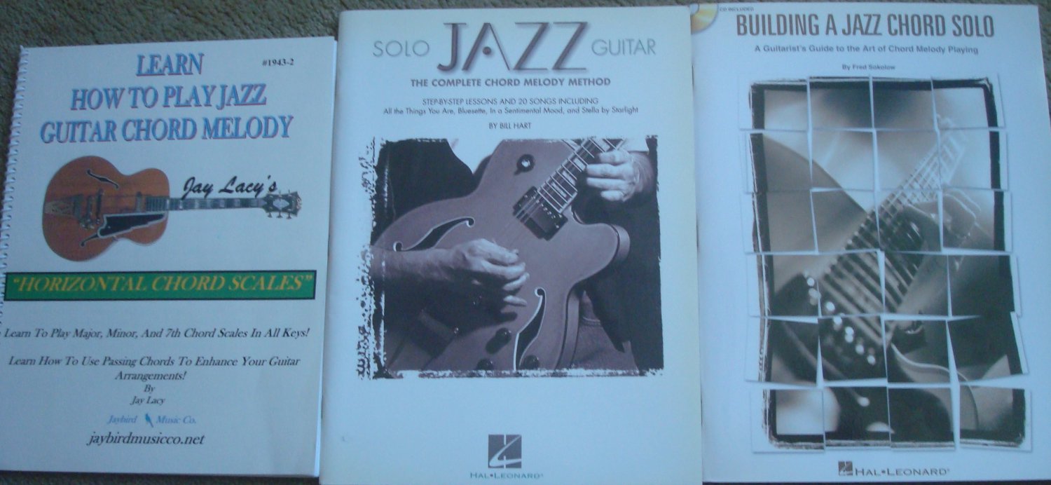 Playing Jazz Guitar Chord Melody - 3 Instruction Books