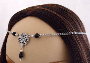 CUSTOM color CELTIC medieval renaissance Elven Bridal CIRCLET head piece SCA