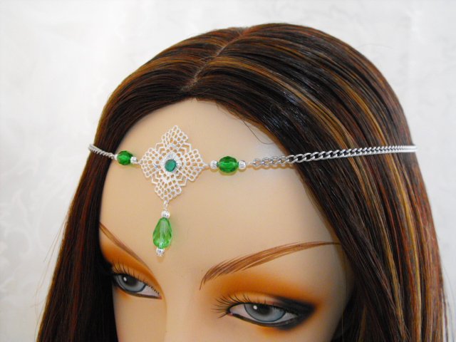 CUSTOM color Renaissance Medieval Wedding CIRCLET tiara head piece