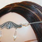CUSTOM Crystal BAT medieval gothic goth vampire vamp CIRCLET #1392