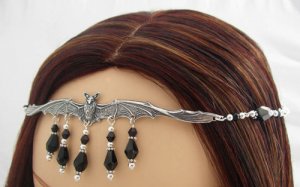 CUSTOM BAT vampire gothic CIRCLET crown tiara headpiece #3254 Jezebel