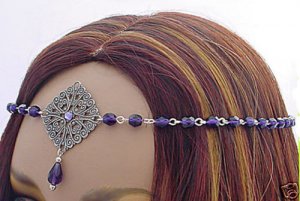 Elven PURPLE Renaissance Medieval CIRCLET crown tiara #3044