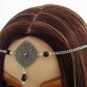 BLACK Renaissance Medieval tiara headpiece SCA CIRCLET