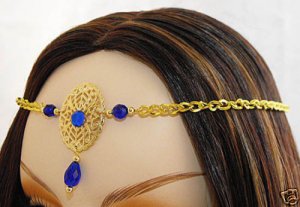 BLUE sca medieval renaissance ELViN CIRCLET crown tiara