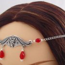 Red GOTHIC Medieval VAMPIRE BAT Crown CIRCLET Headpiece