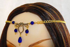 CELTIC Blue medieval ELVEN CIRCLET crown tiara diadem