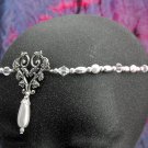 Pearl HEART Circlet medieval faire wedding LARP crown tiara #1609