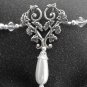 Pearl HEART Circlet medieval faire wedding LARP crown tiara #1609