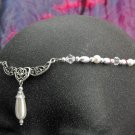 Pearl HEART Circlet renaissance wedding crown tiara SCA  #1611