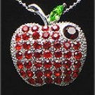 RED CRYSTAL APPLE NECKLACE
