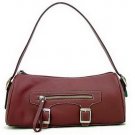 REDDISH-BROWN PVC FASHION HANDBAG