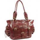 REDDISH-BROWN DELUXE FASHION HANDBAG