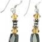GENUINE CRYSTALINE MAGNETIC HEMATITE EARRINGS