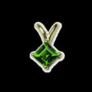 CHROME  DIOPSIDE  GOLD  PENDANT