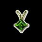 CHROME  DIOPSIDE  GOLD  PENDANT
