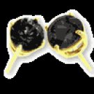 TWO  CARAT  BLACK  DIAMOND  EARRINGS