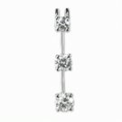 ONE  CARAT  THREE STONE  DIAMOND PENDANT