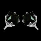 TWO CARAT  BLACK  TOURMALINE  EARRINGS