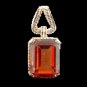 EIGHT  CARAT  PARPADASCHA   SAPPHIRE   PENDANT