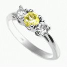 HALF CARAT YELLOW / WHITE DIAMOND ENGAGEMENT RING
