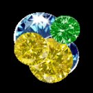 ONE  CARAT  MULTI-COLOR  DIAMOND  LOTS