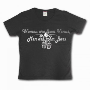 Women Are From Venus Men Are From Bars Ladies T-Shirt