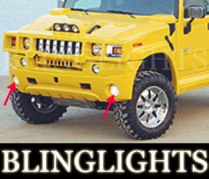 03-08 HUMMER H2 HALO BODY KIT FOG LIGHTS LAMPS 05 06 07