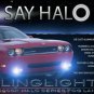 White Halo Fog Lamps Driving Lights Kit for 2008-2014 Dodge Challenger Fr Bumper