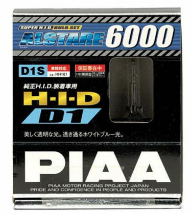 2x PIAA 19985 D1S Alstare 6000K Xenon HID Lights Bulb Pair Replacement Dual Pack