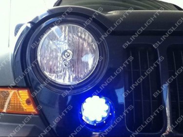 Blue LED Grille Corner Driving Fog Lights Lamps for 2005-2007 Jeep Liberty KJ