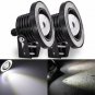 White LED Halo Fog Lamps Lights for 2017 2018 2019 Fiat 124 Spider