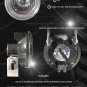 White Angel Eye Halo Fog Lamps Driving Lights Kit for 2014-2015 GMC Sierra 1500