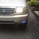Blue Halo Angel Eye Fog Lamps Driving Lights Kit for 2001-2006 Suzuki XL-7