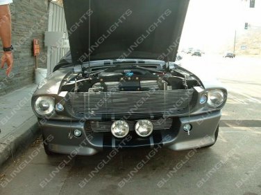 Large Grille Fog Lights Lamps for Ford Mustang Eleanor Shelby GT-500 Fastback