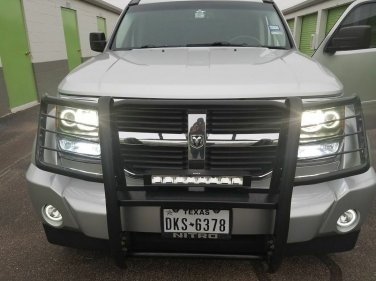 White Halo Angel Eye Fog Lamps Driving Lights Kit for 2007-2012 Dodge Nitro