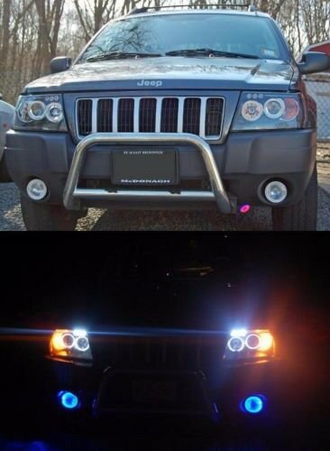 Blue Angel Eye Fog Lamps Driving Lights Kit for 1999-2004 Jeep Grand Cherokee