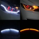 Switchback Headlamp LED Daytime Running Light Strips w/ Waterfall Turnsignalers