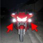 White 4300K LED Driving Lights Fog Lamps for Honda Pan-European ST1300 ST 1300