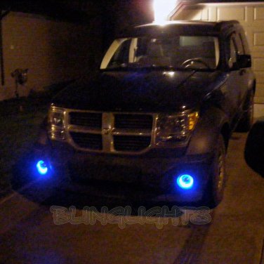 Blue Halo Angel Eye Fog Lamps Driving Lights Kit for 2007-2012 Dodge Nitro
