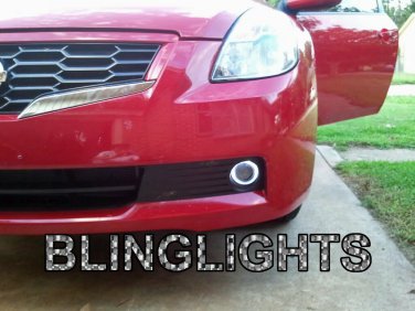 White LED Angel Eye Fog Lamps Driving Lights for 2007-2012 Nissan Altima
