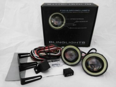 White LED Halo Fog Lamps Halo Driving Lights Kit for 2013-2016 Ford Fusion