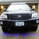 White Halo Fog Lamps Lights Angel Eyes for 2004-2007 Toyota Highlander