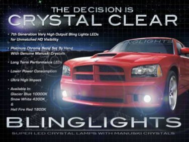 Blue LED Fog Lamps Driving Lights Kit for 2006 2007 2008 2009 2010 Dodge Charger
