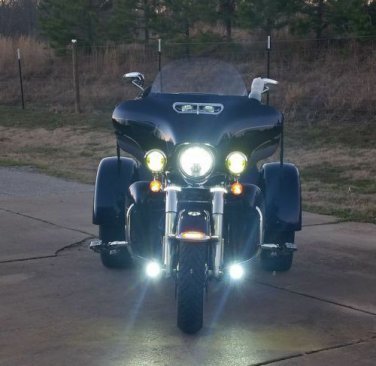 6000K LED Auxiliary Lamps Lights Kit for Harley-Davidson Trike (all years)