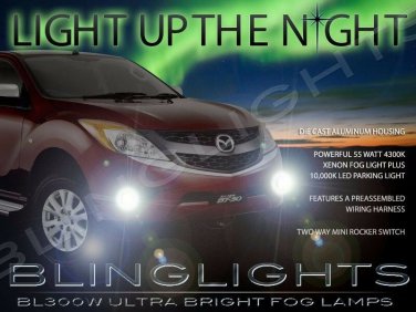 Xenon Halogen Fog Lamps Driving Lights Kit for Mazda BT-50 BT50 Set Foglamps