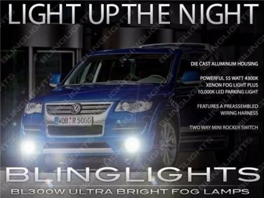 Xenon Halogen Fog Lamps Driving Lights foglights Kit For 2011-2014 VW Touareg