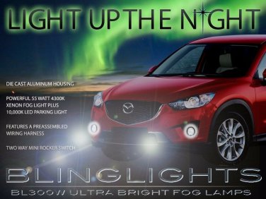 Xenon Halogen Fog Lamps Driving Lights Kit for 2013-2015 Mazda CX-5 Foglights