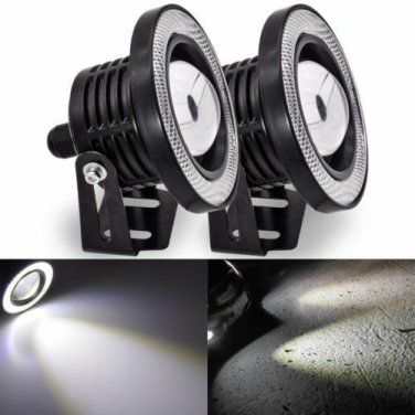 White LED Halo Fog Lamps Driving Lights Kit for 2016 2017 2018 Nissan Altima