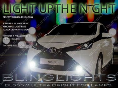 Xenon Halogen Fog Lamps Driving Lights Kit for 2015 2016 2017 2018 Toyota Aygo