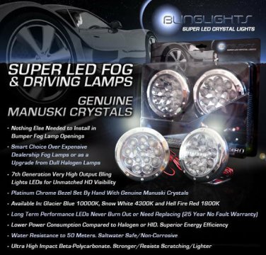 WHITE LED FOG LIGHTS For 2007-2009 LINCOLN MKZ lamps 07 08